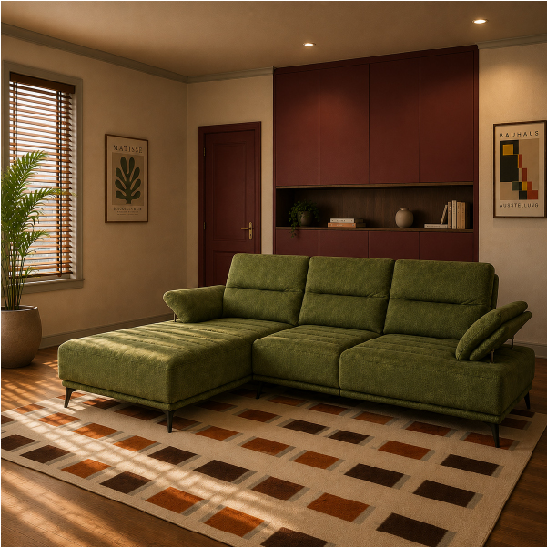 L shape greensofa-02